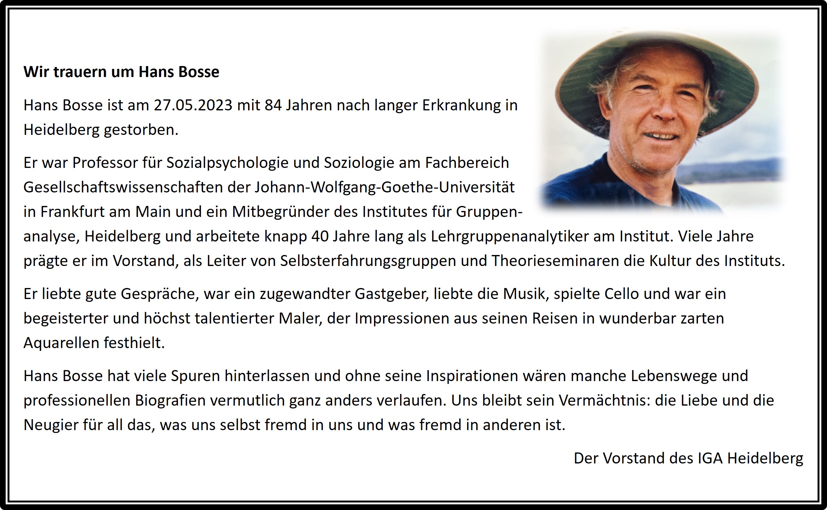 Anzeige Bosse aktualisiert
